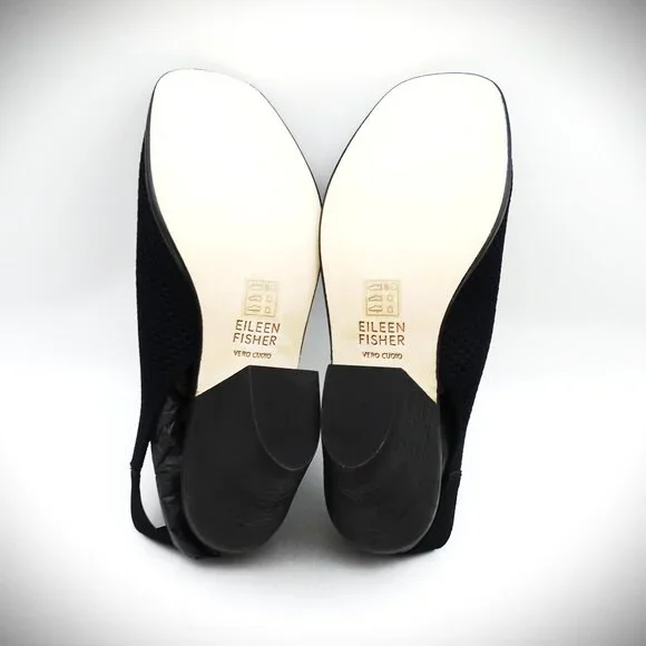EILEEN FISHER Avil Women's Block Heeled Stretch Sandals in Black Size 8.5 - Picture 6 of 12